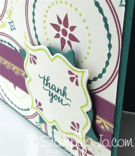 Stamped Thank You Card Hand Stamped Cards With Josee Smuck Stampin