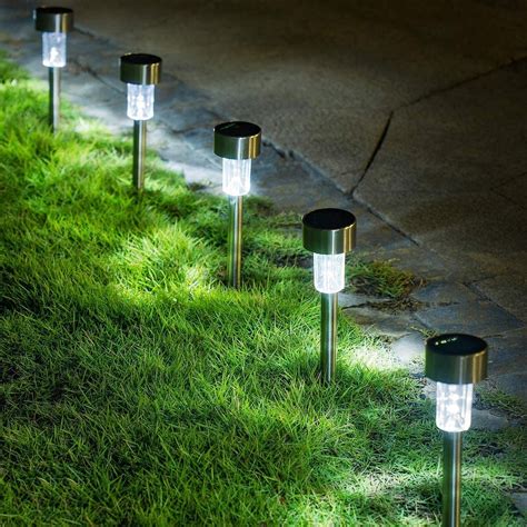 Gigalumi 16 Pack Solar Path Lights Outdoor Solar Lights Outdoor Waterproof Stainless Steel Led