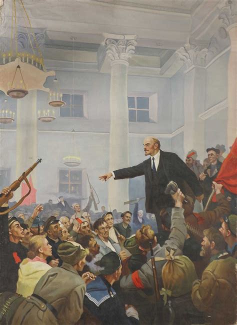 Vladimir Aleksandrovich Serov Lenin Proclaims Soviet Power In Smolny