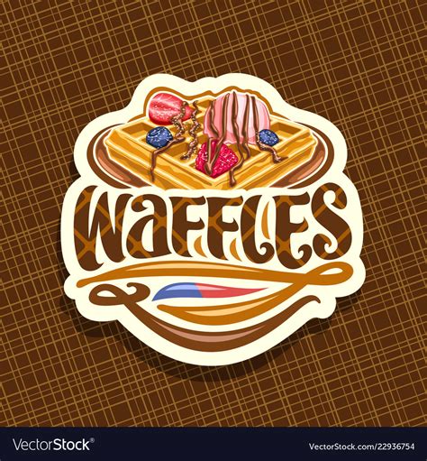 Logo For Belgian Waffles Royalty Free Vector Image