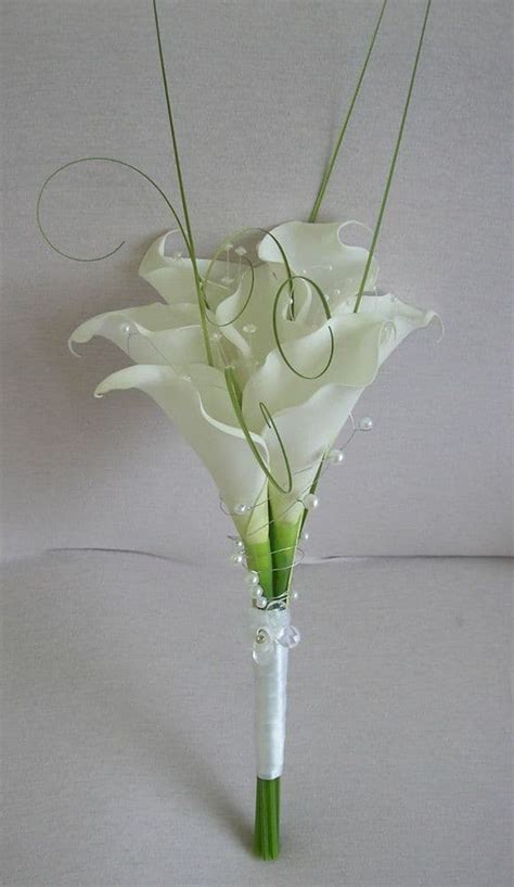 Artificial White Foam Calla Lily Wedding Flowers Bridesmaid Bouquet Posie