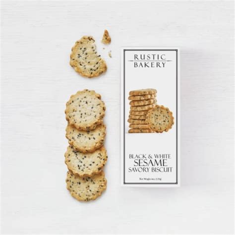 Rustic Bakery Black And White Sesame Savory Biscuit 4 Oz Pay Less