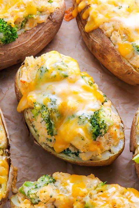 Broccoli And Cheddar Twice Baked Potatoes Baker By Nature