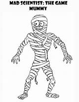 Mummy Coloring Printable Scientist Mad Tut King sketch template
