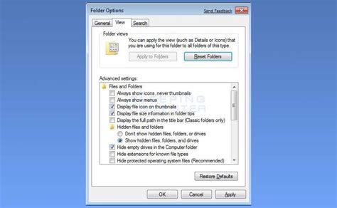 How To Show Hidden Files In Windows 7