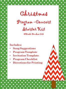 christmasholiday concert  program kit  brooke