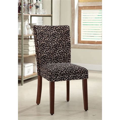 Mainstays marlee animal printed bucket accent chair. Shop HomePop Leopard Chenille and Wood Parsons Chair (Set ...