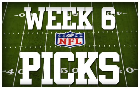 Here you will find all things week 6, including the nfl week 6 spreads, betting lines, moneyline favorites along with our week 6 nfl picks and predictions. Top NFL Betting Picks: Week 6 | BigOnSports