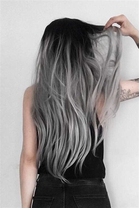 Best 25 Grey Hair With Dark Roots Ideas On Pinterest Grey Hair With