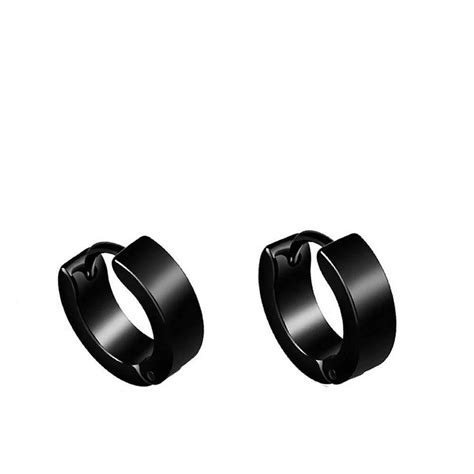 Hunky Dory Black Earrings For Men Women 1 Pairs Hunkydory