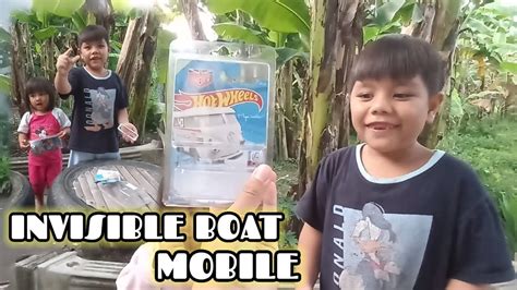mainan invisible boat mobile ini ada isinya [unboxing hotwheels invisible boat mobile vw combi