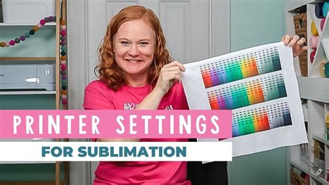 Sublimation Printer Settings And Manual Color Correction Youtube
