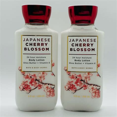 2 Pack Bath And Body Works Japanese Cherry Blossom Body Lotion 8 Floz