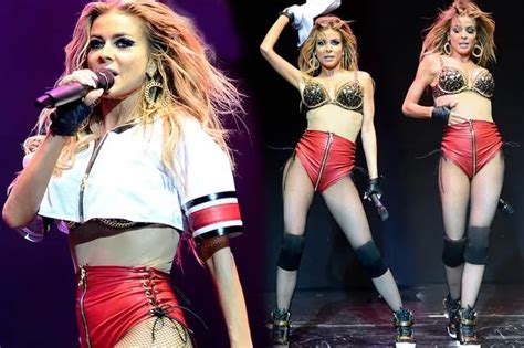 Carmen Electra Bares Her Bum And Boobs In Pvc Hotpants And Bra As She Performs In Hollywood