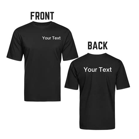 custom shirt front and back customized t shirt men s unisex etsy