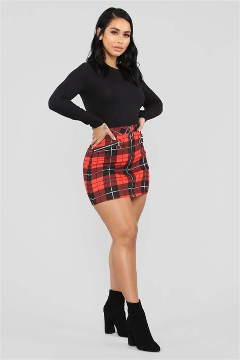 After Midnight Plaid Skirt Red Fashion Plaid Skirts Womens Skirt