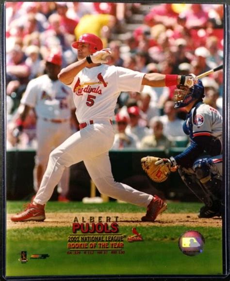 Albert Pujols 2001 National League Rookie Of The Year 8x10 Photo