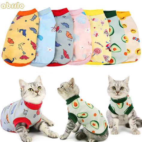 Cat Clothes Cartoon Printing Cute Fruit Animal Pet Vest Kitten T Shirts