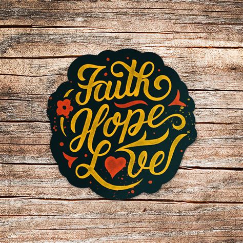 Faith Hope Love Stickers Richard Kalužík