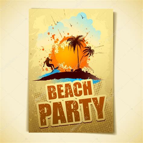 Beach Party — Stock Vector © Vectomart 10751383