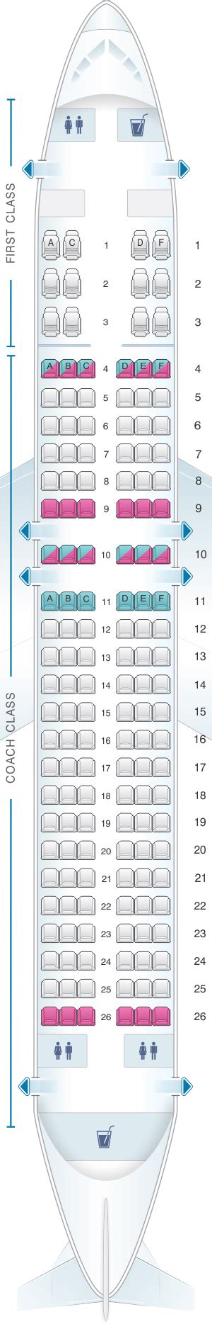 Seat Map Us Airways Airbus A320 Seatmaestro