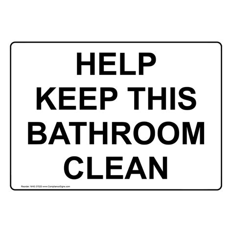 Restrooms Housekeeping Sign Help Keep This Bathroom Clean