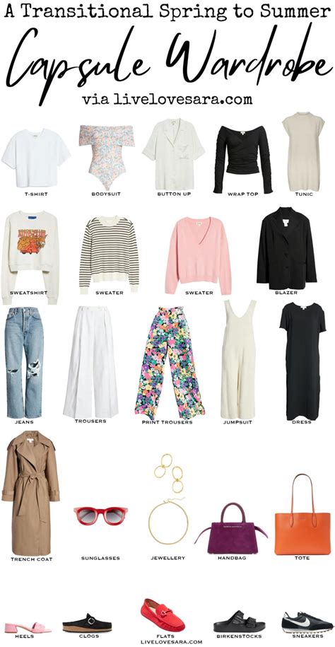 how to build a transitional spring to summer capsule wardrobe livelovesara