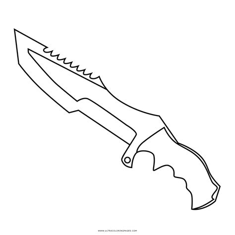 This coloring page also gives enough opportunity to experiment with colors. Knife clipart coloring page, Knife coloring page ...