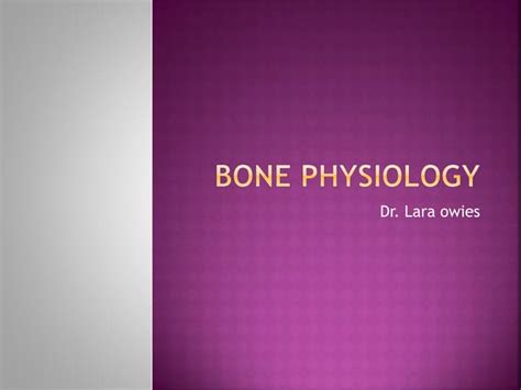 Bone Physiology Ppt