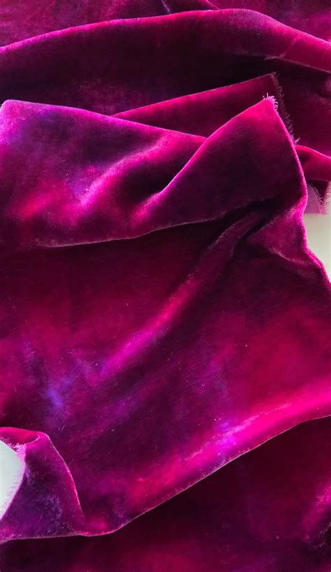 Silk Velvet Fabric Hand Dyed Velvet Bright Multi Color Velvet Etsy
