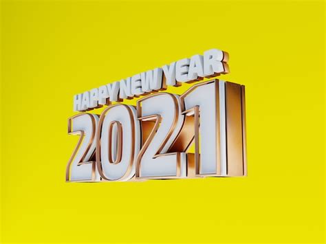 Premium Photo Happy New Year 2021 Golden Bold Letters High Quality 3d