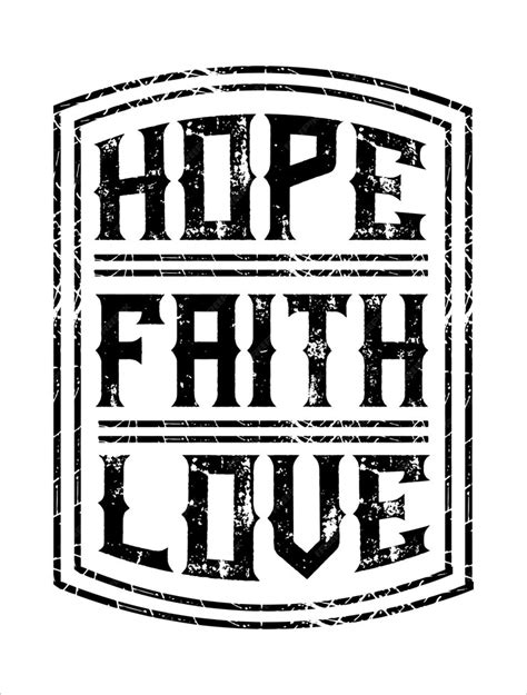 Premium Vector Hope Faith Love Scripture Bible Verse Church Gospel