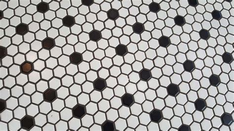 White And Black 1 Hexagon Glazed Porcelain Mosaic Tiles