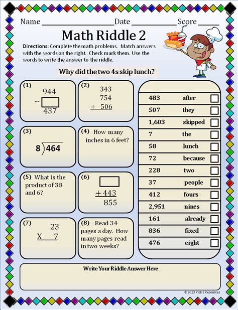 Riddles For 5th Grade Math