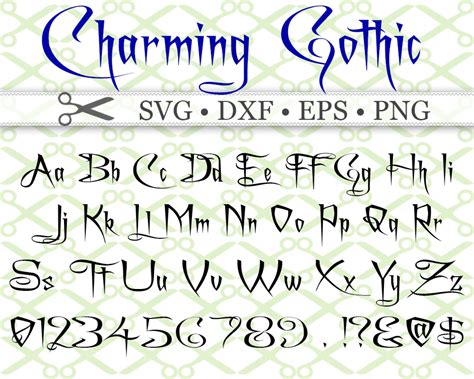 Charming Font Svg Font Cricut And Silhouette Files Svg Dxf Eps Png