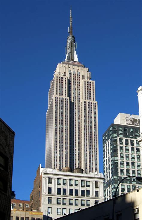 The empire state building is a world famous skyscraper in midtown manhattan. Empire State Building - The Skyscraper Center