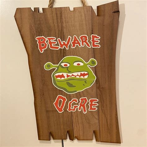Beware Of Ogre Svg Etsy