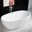 ᐅ【WOODBRIDGE 67 Acrylic Freestanding Bathtub Contemporary Soaking Tub 
