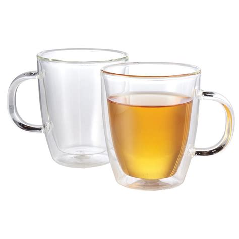 Double Wall Glass Mug Set Of 2 The Republic Of Tea