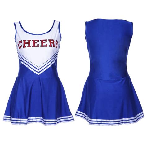 High School Musical Cheer Girl Cheerleader Uniform Costume Outfit W Pom Poms In Sexy Costumes