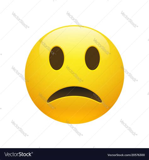 Emoji Yellow Sad Face Royalty Free Vector Image