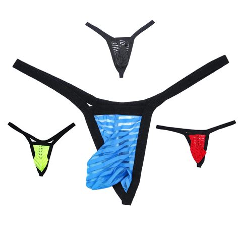 Buy Ultrahot Men S See Through Thong G String Underwear Men S Hot T Back Thong G String Undie