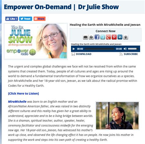 Dr Julie Krull Radio Talk Show Interviews Mira And Jeevan Sacred
