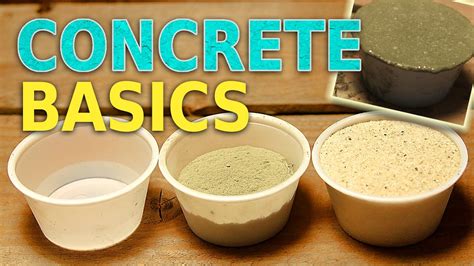 Concrete Basics - Mixing and Casting Cement and Sand - Simple Concrete