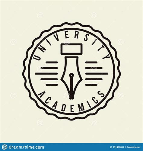 University Academics Logo Element Vector Illustration Decorative