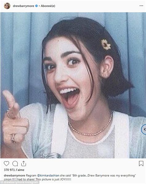 drew barrymore shares kim kardashian s teen tribute to her daily mail online