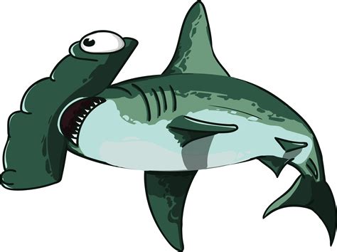 Cartoon Clipart Picture Of An Angry Shark 855