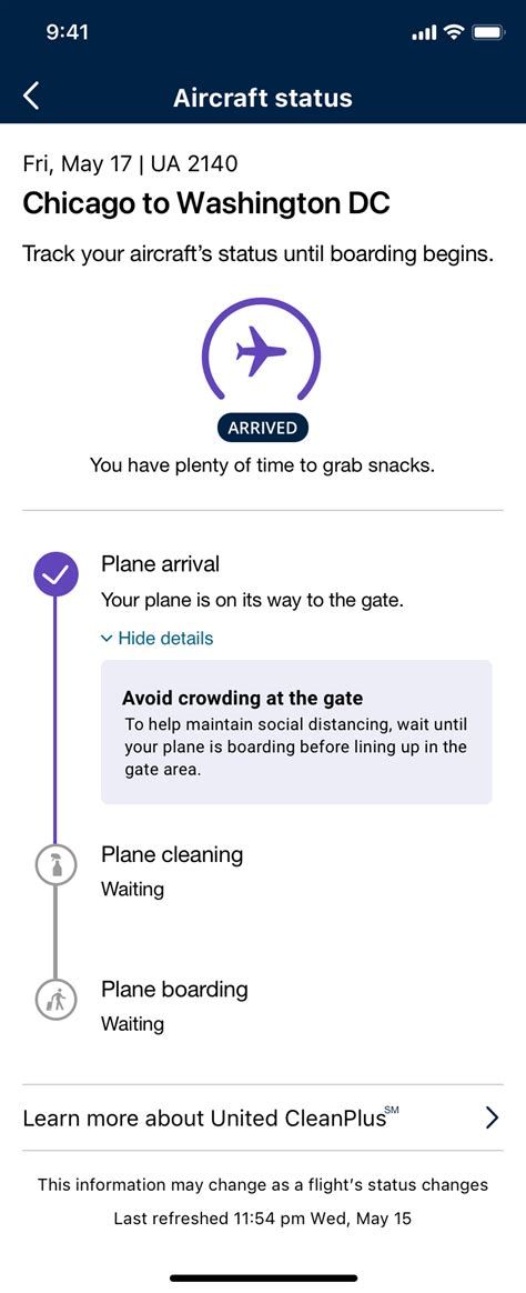United Airlines Hows My Flight Tracking Option In App Live And Let