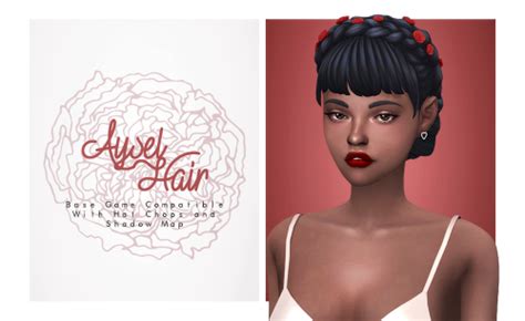 Isjao Aysel Hair Braided Hair With Flowers And A Big Bun Sims 4