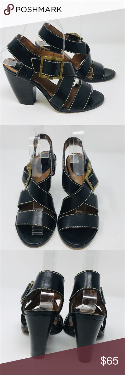 Frye Amy Criss Cross 55m Shoes Women Heels Brown Leather Heels